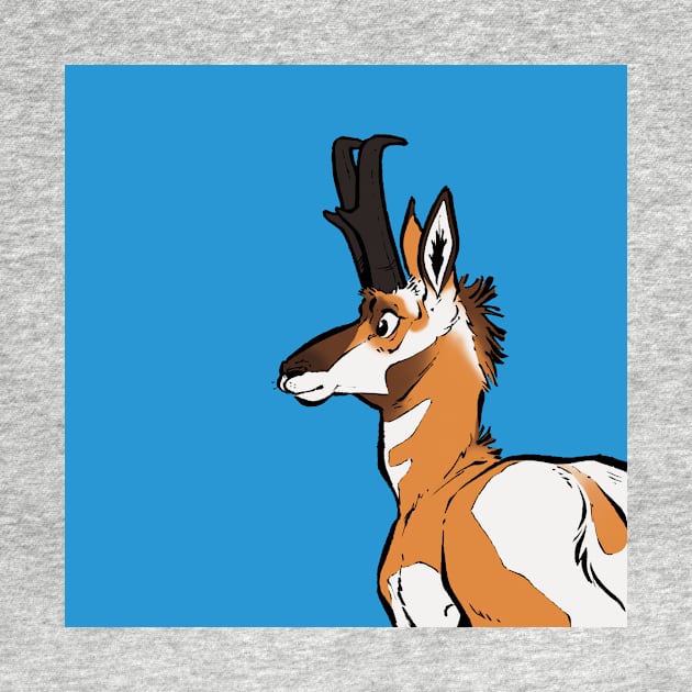 Pronghorn pillow #1 by HenriekeG